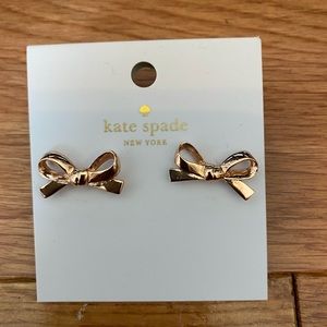 Kate Spade rose gold bow earrings